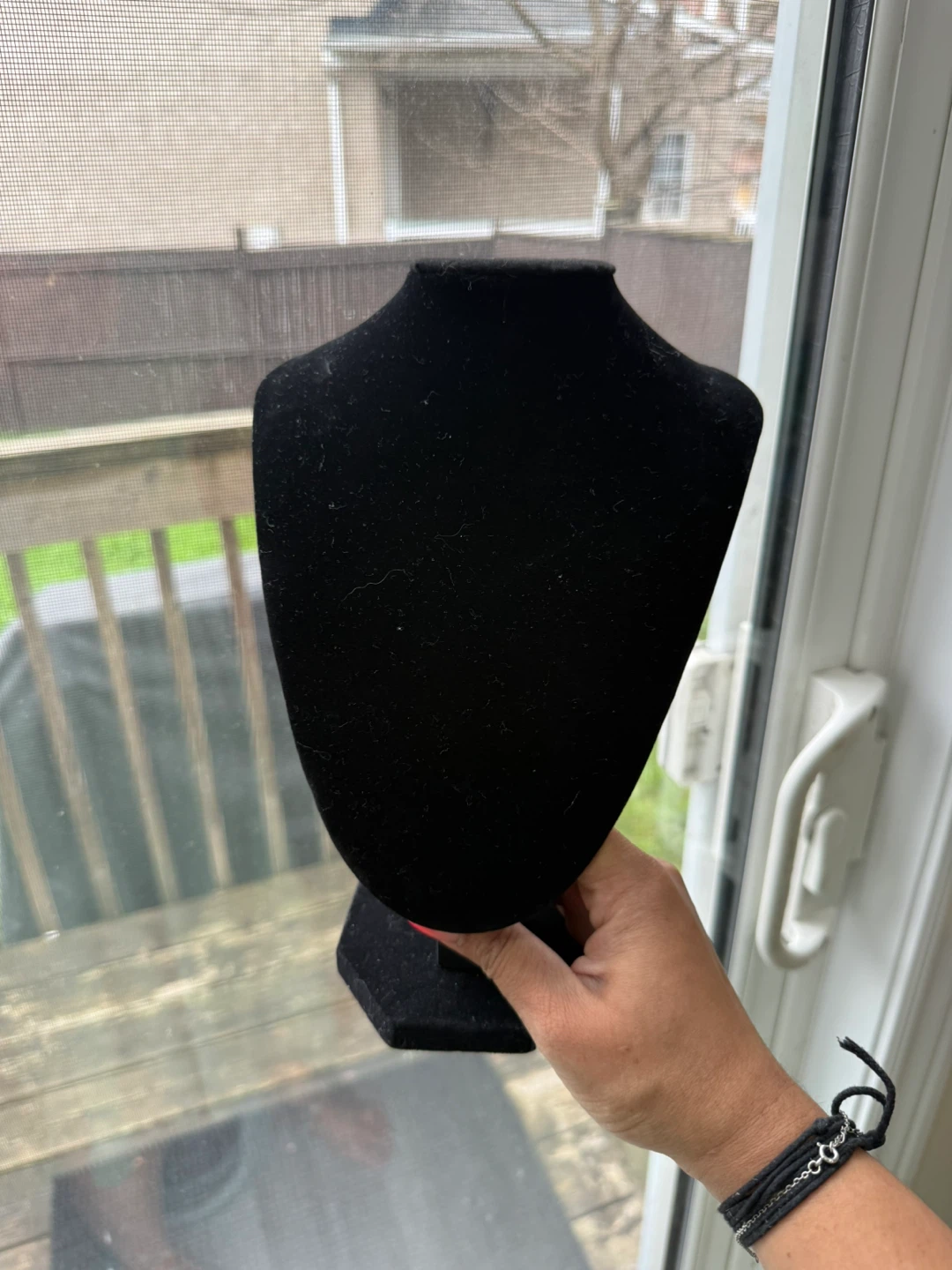 Black Velvet Necklace Display Bust