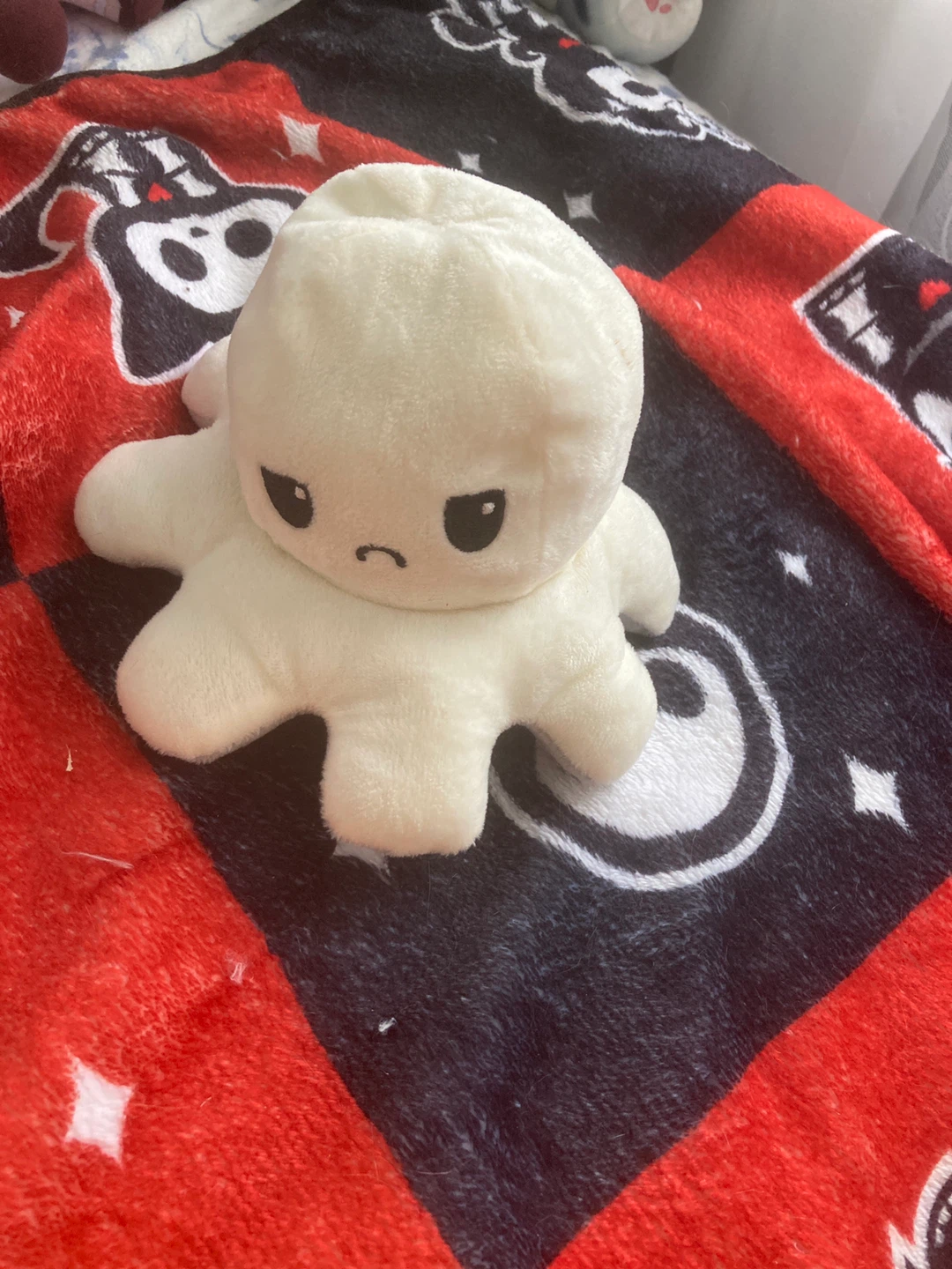 Reversible Octopus Plush Toy - White/Grey - photo 2