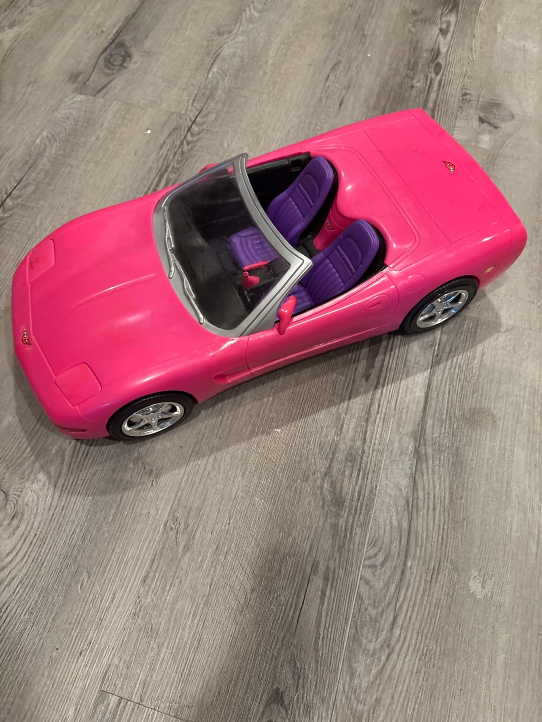 Barbie Pink Convertible Toy Car