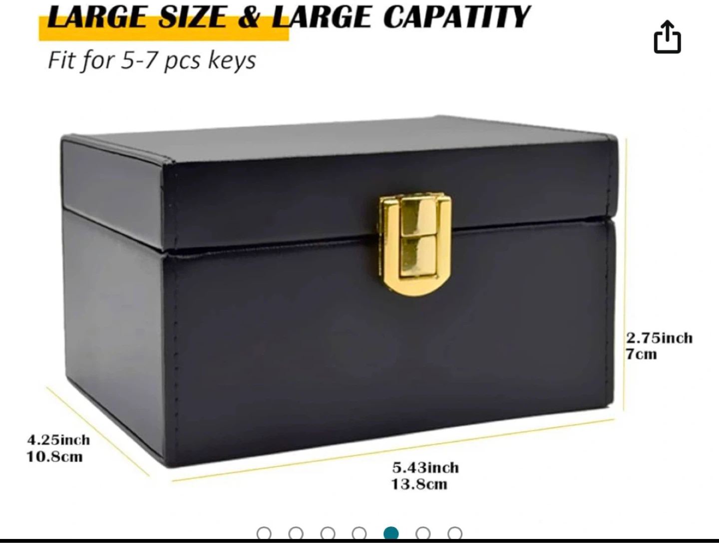 Black RFID Signal Blocking Key Box