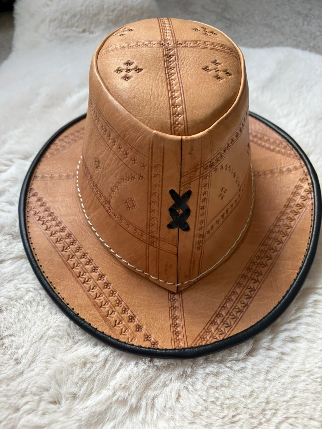 Womans Leather Hat