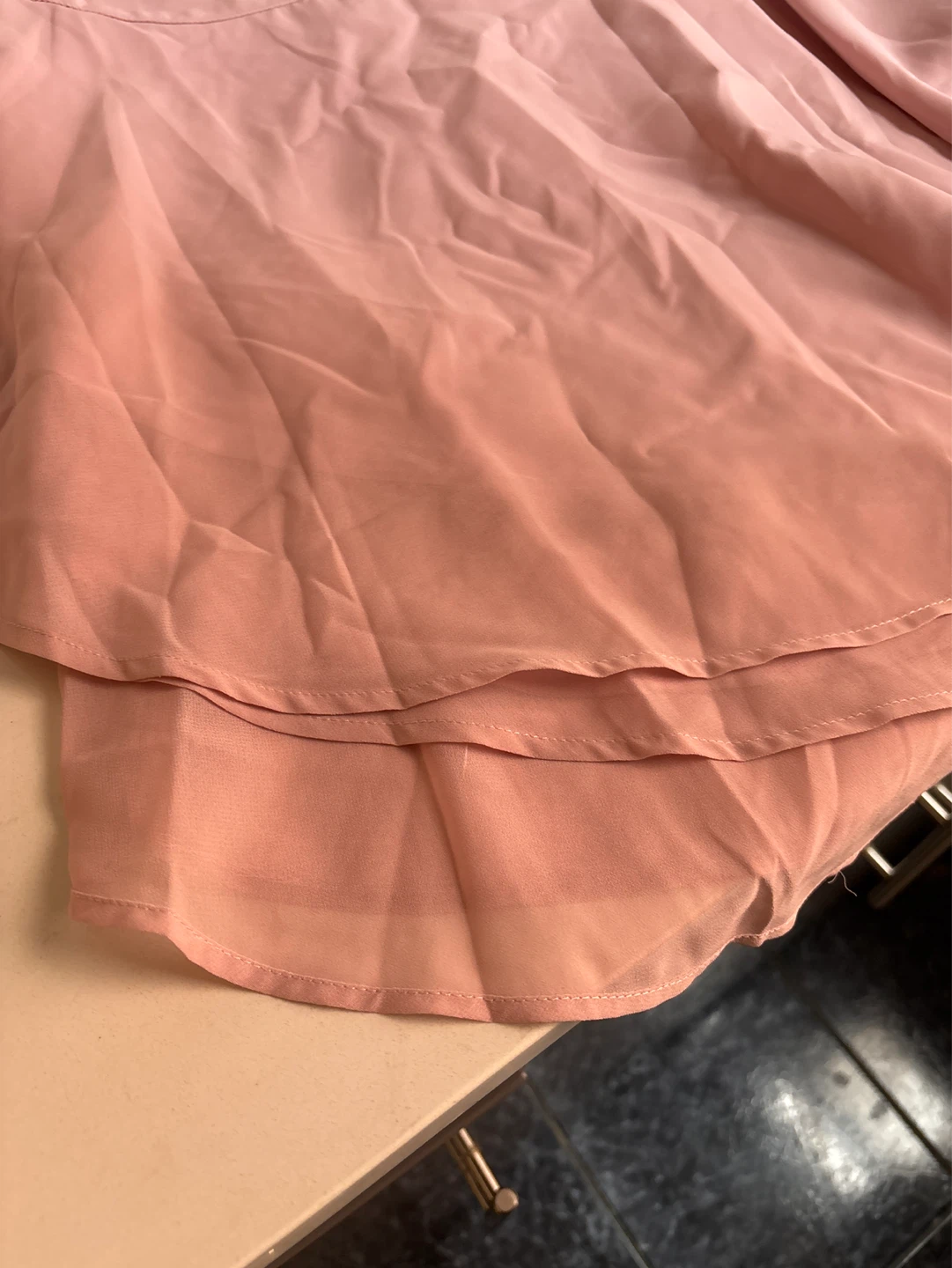 Evanescence Asymmetrical Midi Skirt Pastel Pink US 4 - photo 2