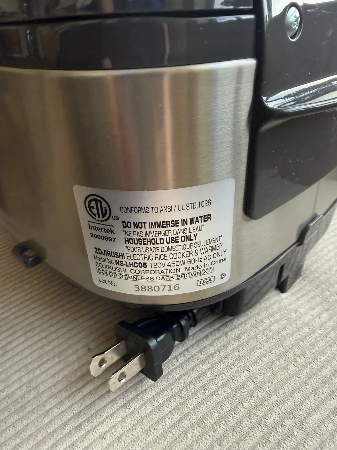 Zojirushi NS-LHC05 Electric Rice Cooker & Warmer - photo 3