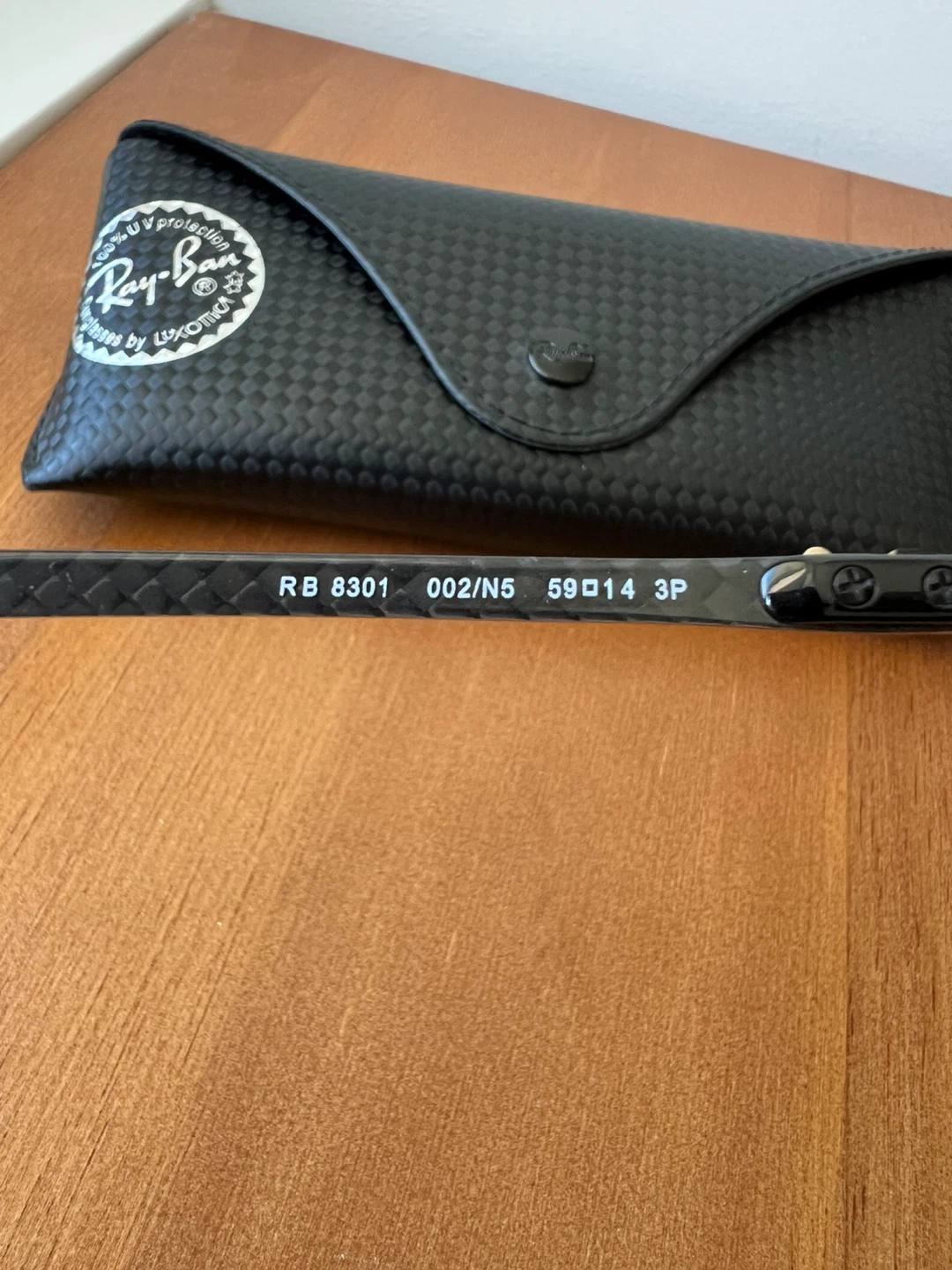 Rare Ray-Ban RB8301 002 59-14 Polarized Sunglasses Carbon Fibre - photo 5