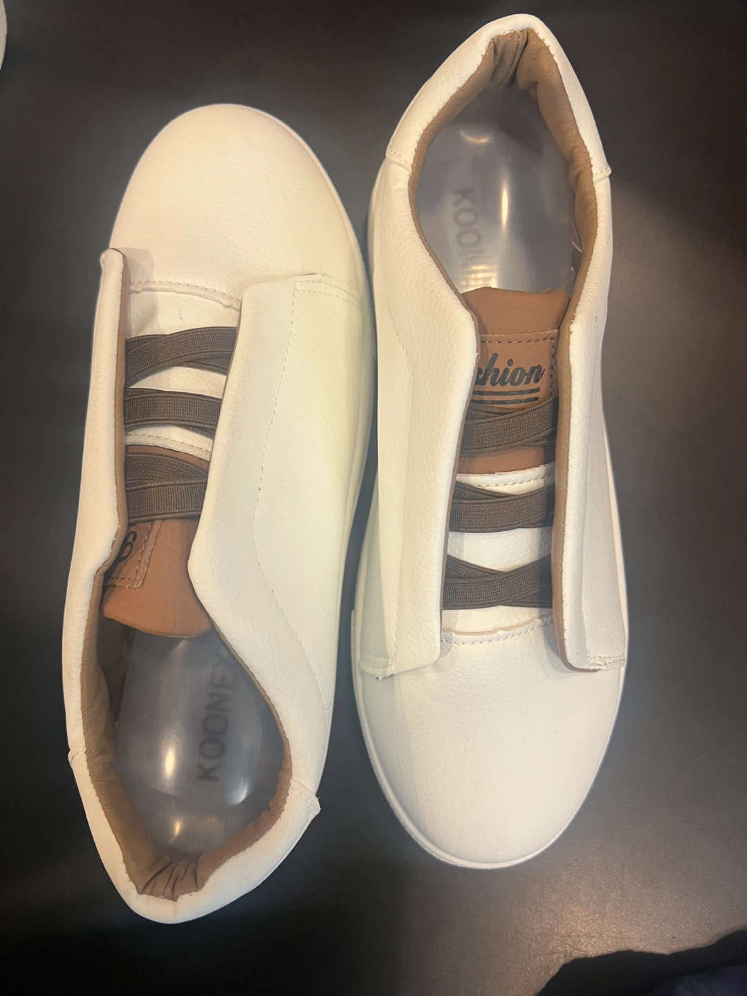 White Slip-On Sneakers