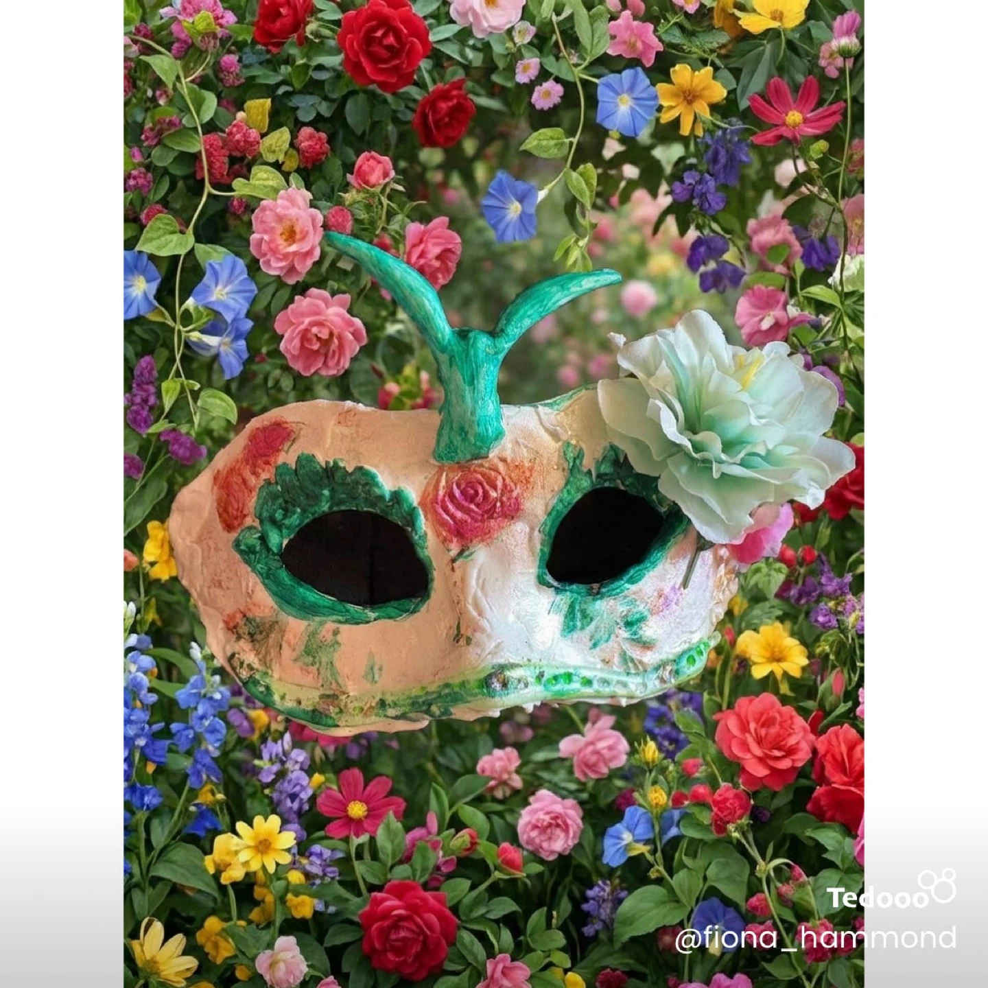 Handmade Floral Masquerade Mask