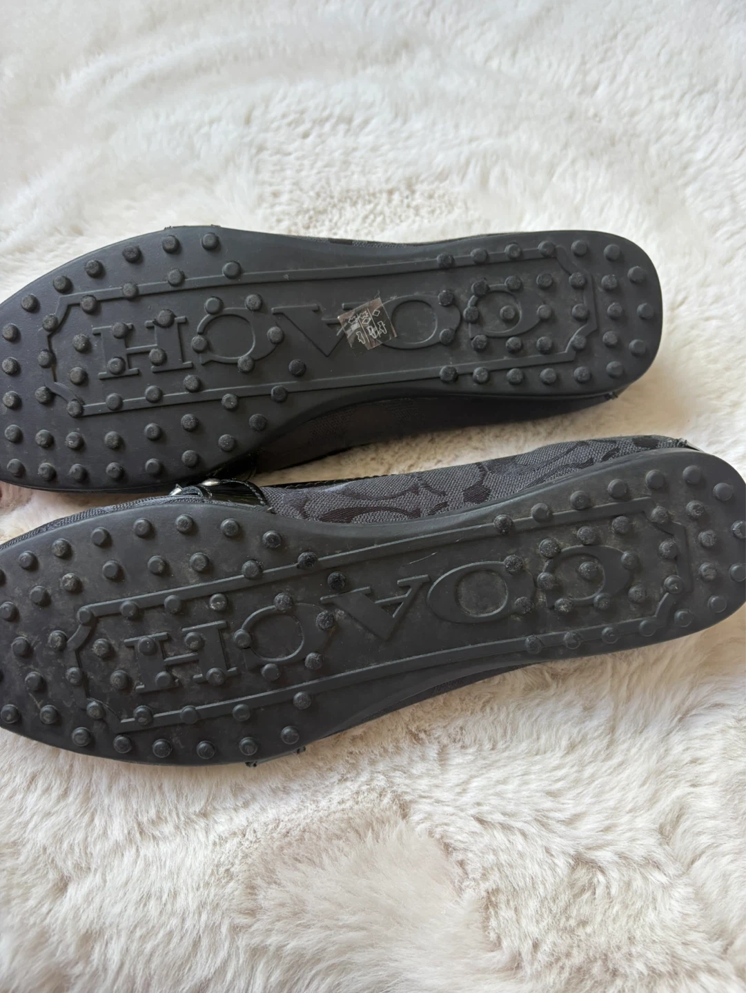 Womans Coach Black Monogram Loafers - photo 4