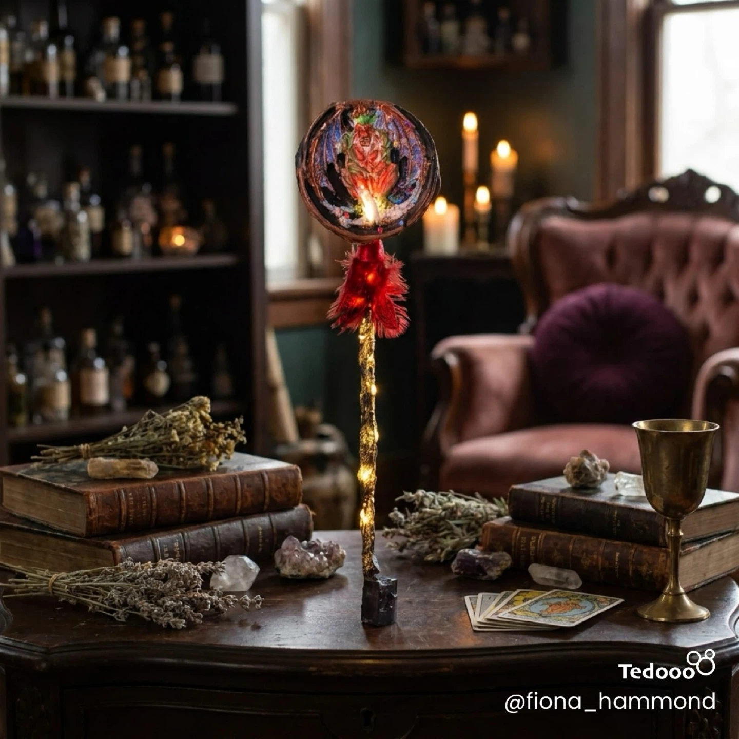 Fantasy Dragon/Cat Wand with Lights