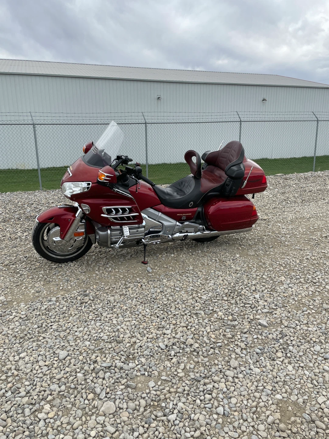 Red Honda Gold Wing Motorcycle - photo 2