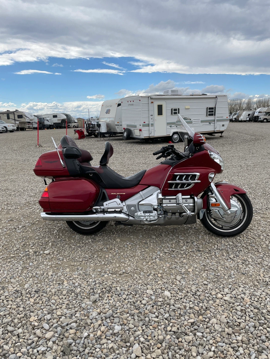 Red Honda Gold Wing Motorcycle - photo 3