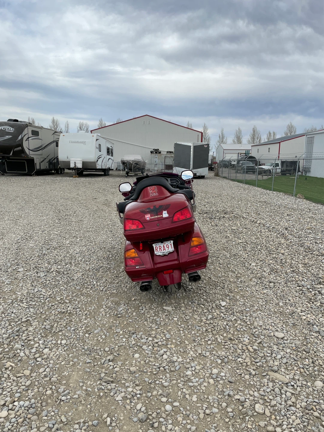 Red Honda Gold Wing Motorcycle - photo 4