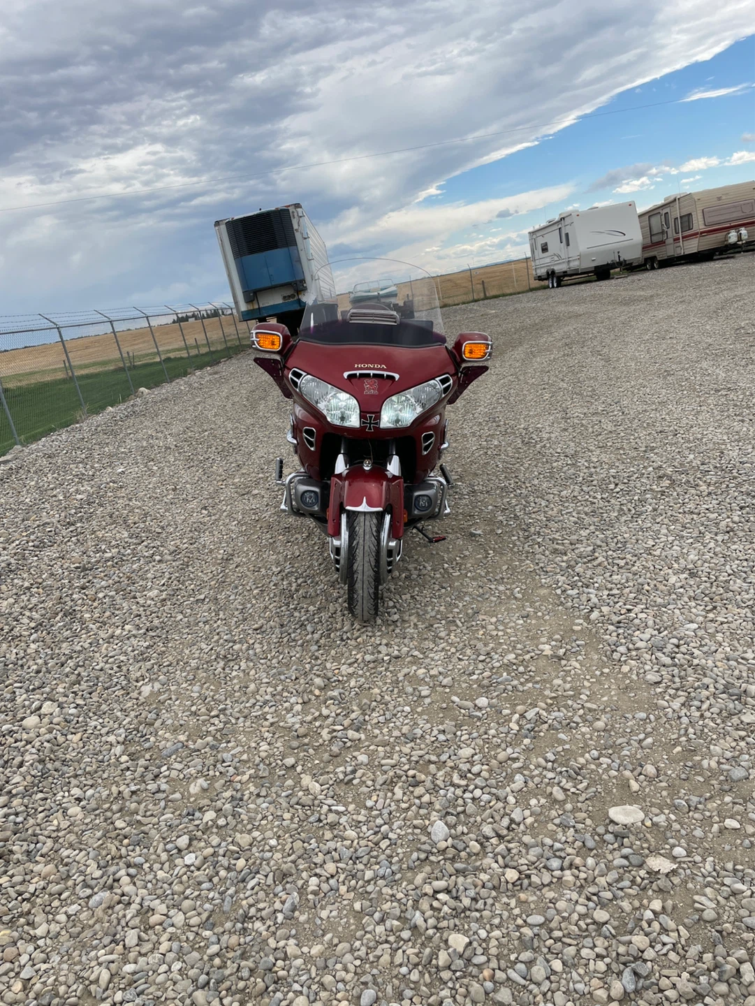 Red Honda Gold Wing Motorcycle - photo 5