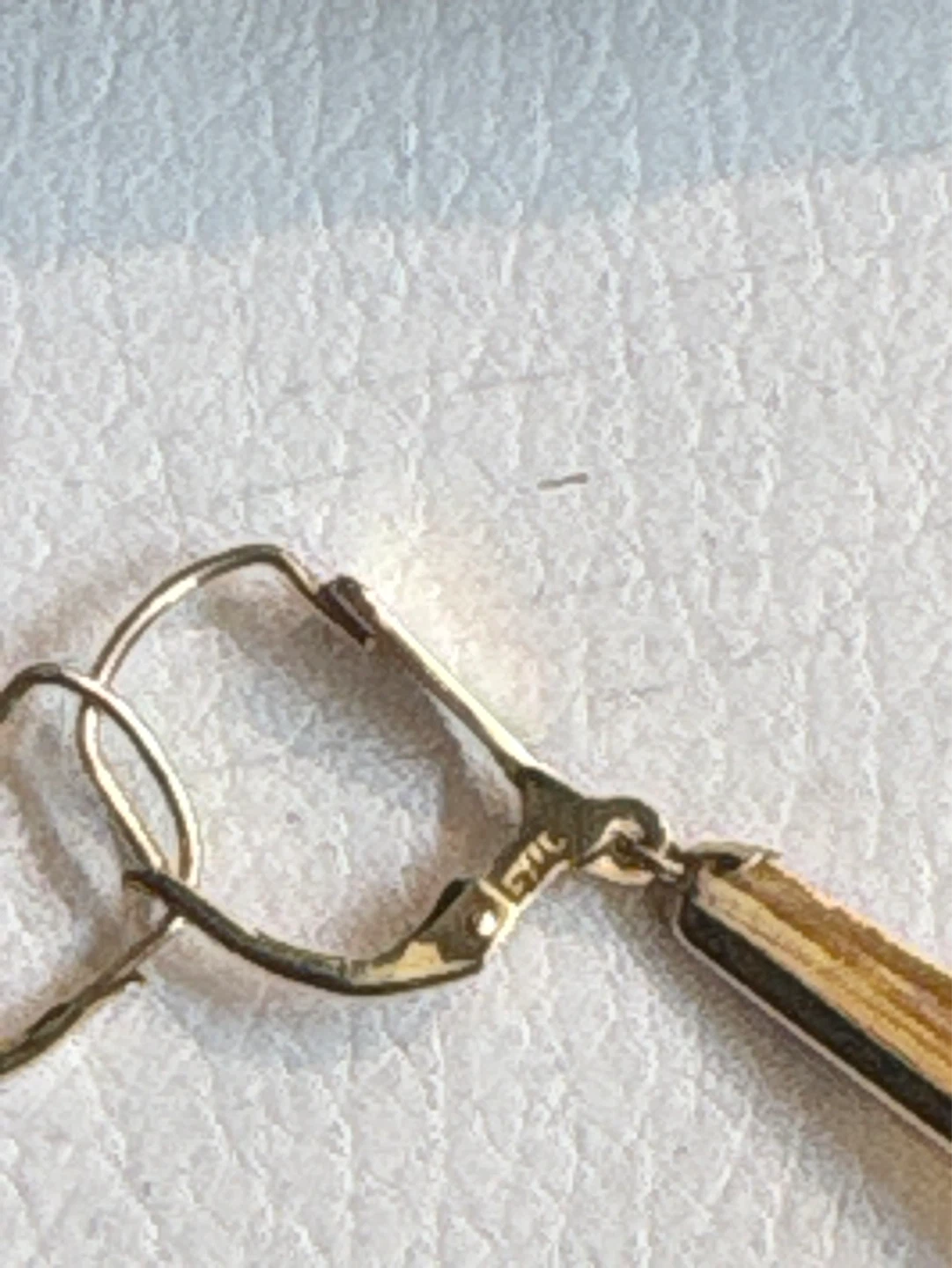 14k euro Gold  Dangle Earrings - photo 3