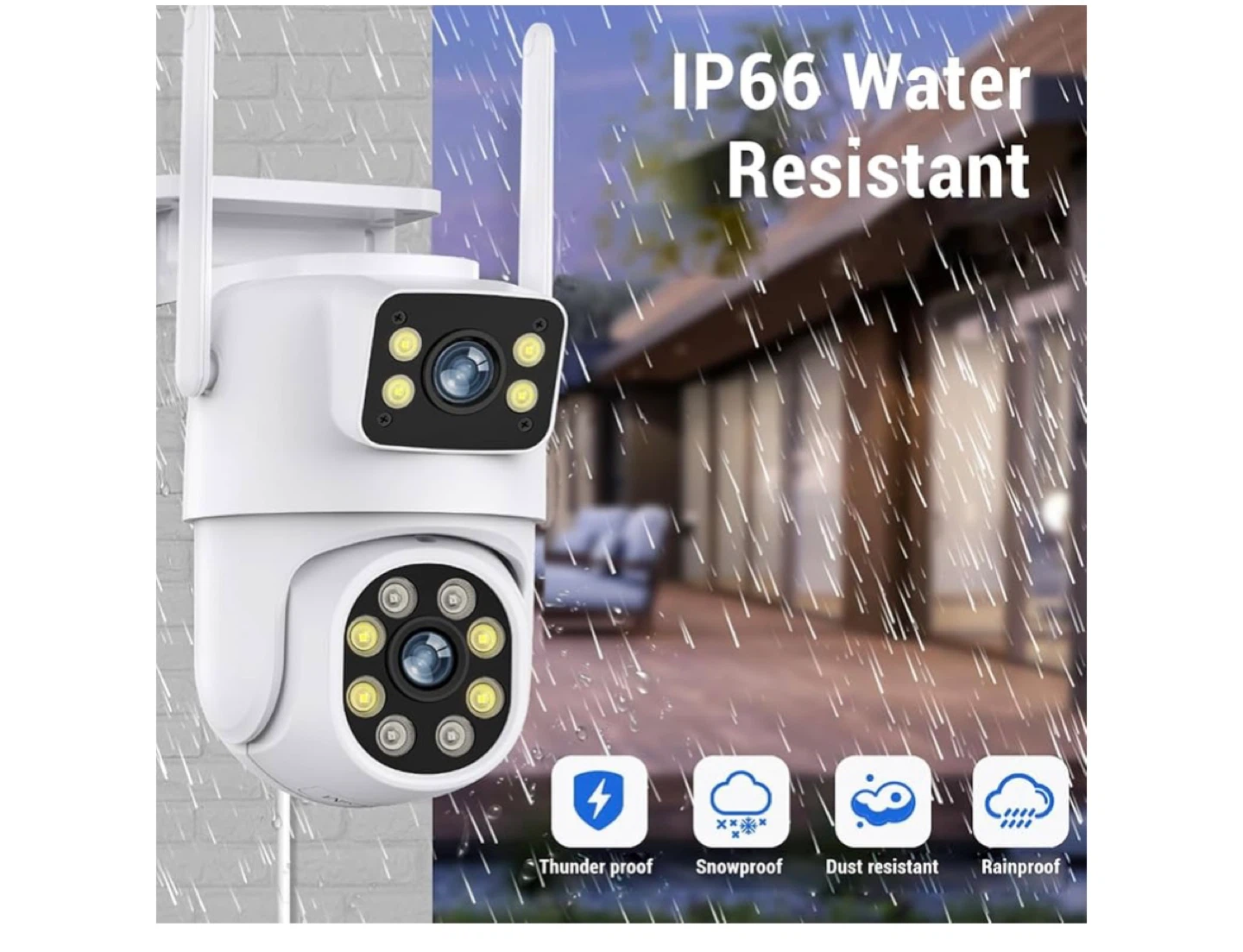 Dual Lens Security Camera - 3MP HD Pan Tilt Outdoor Camera - photo 3