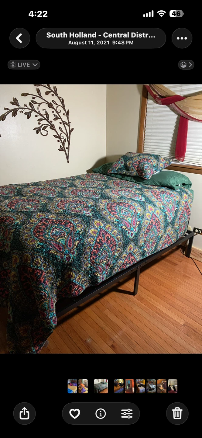 Queen Size mattress, box spring, and bed frame