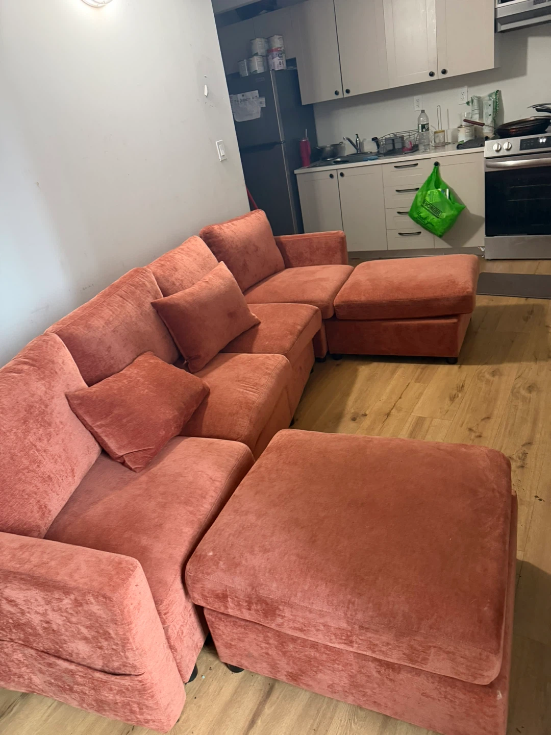 Sectional Sofa with Ottomans - orange - photo 4