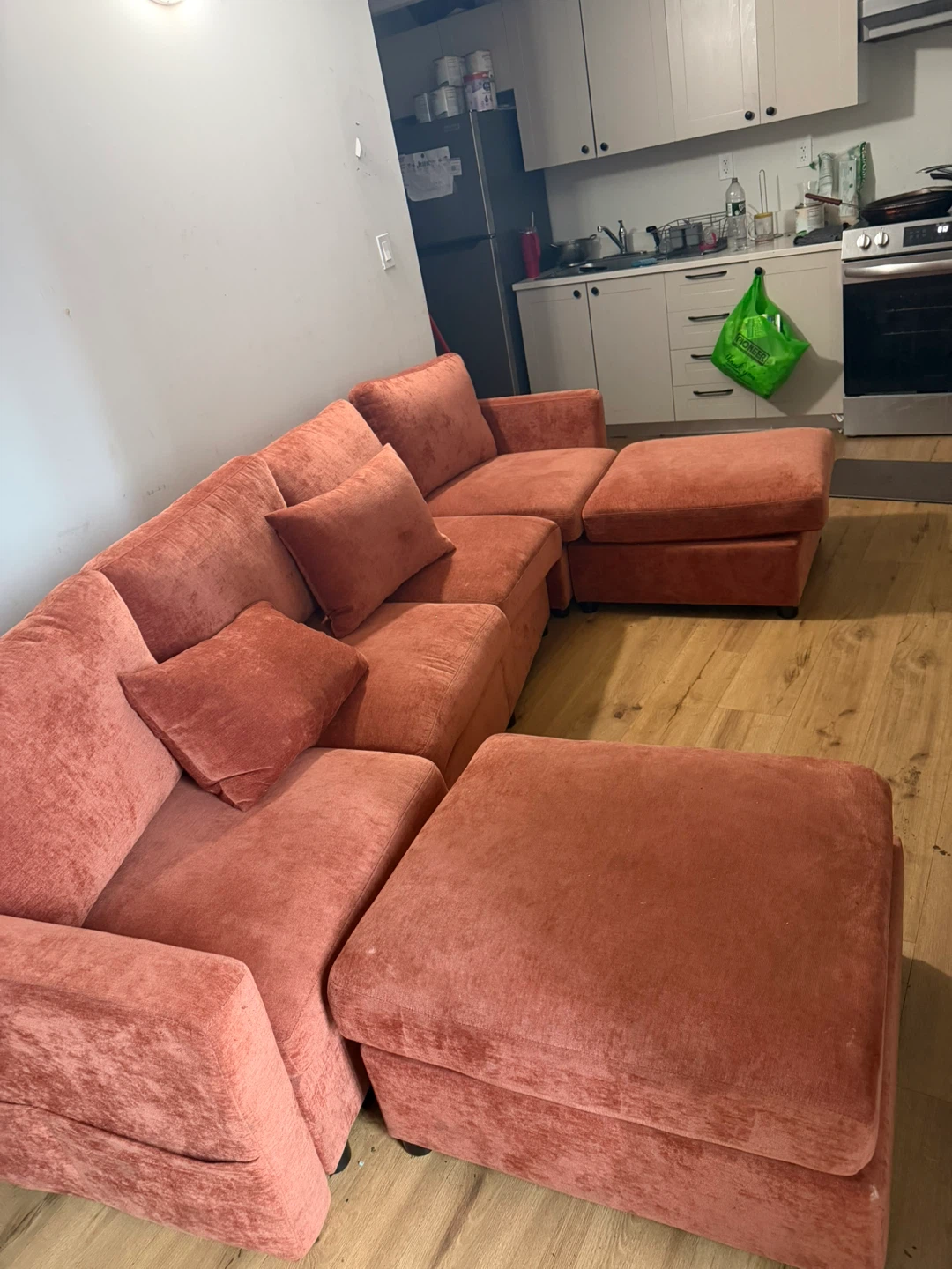Sectional Sofa with Ottomans - orange - photo 3