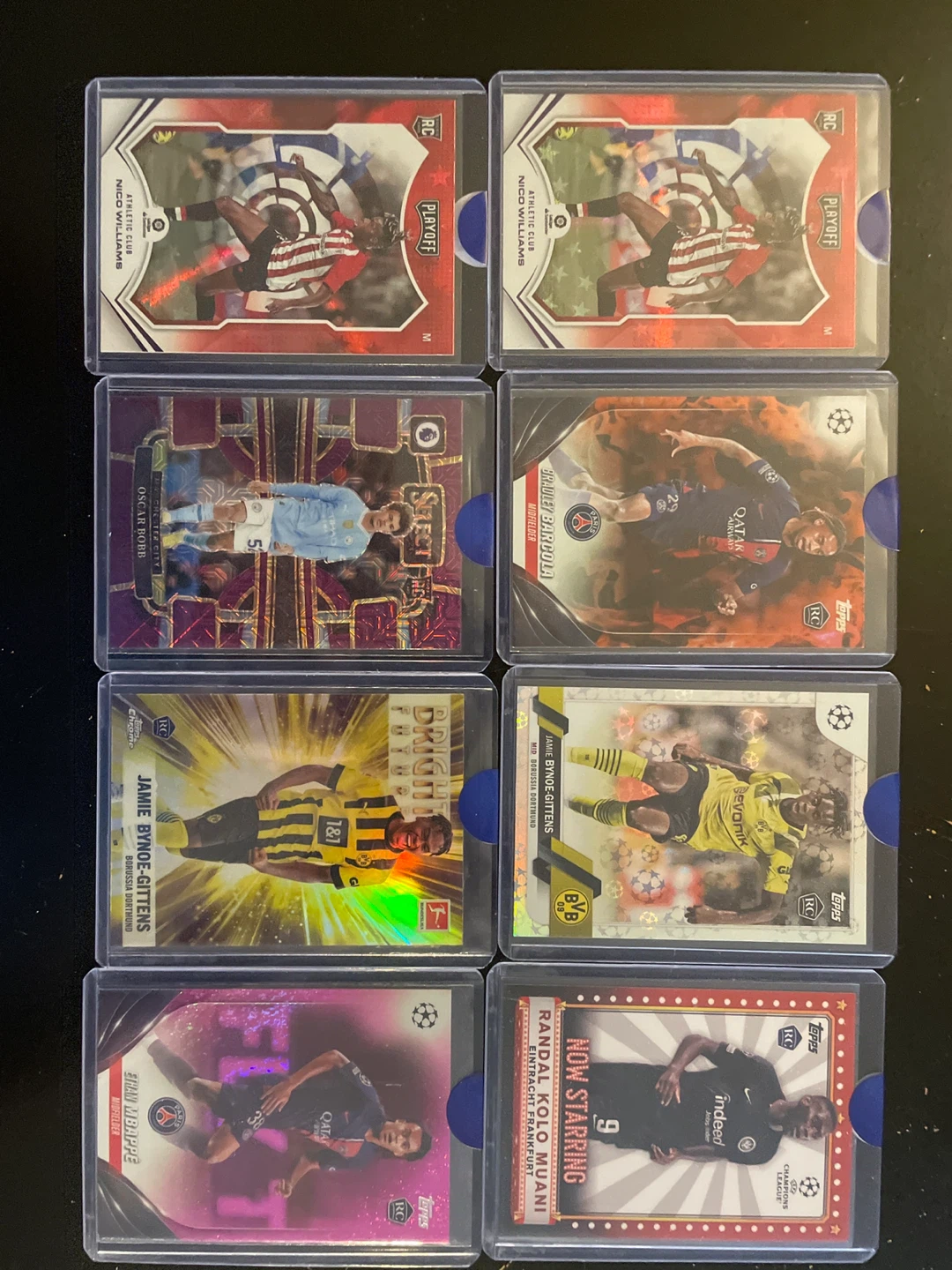 Collection of 8 Topps Soccer Trading Cards