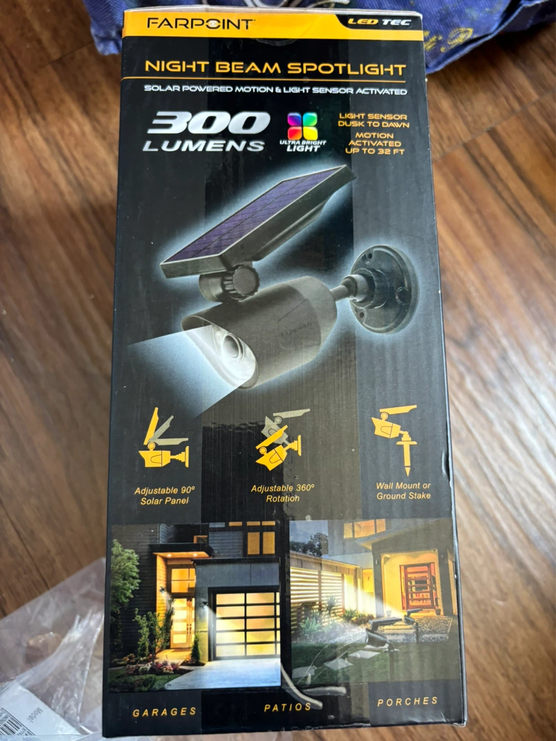 Night Beam Spotlight Solar Powered& Light Sensor Activated - photo 5