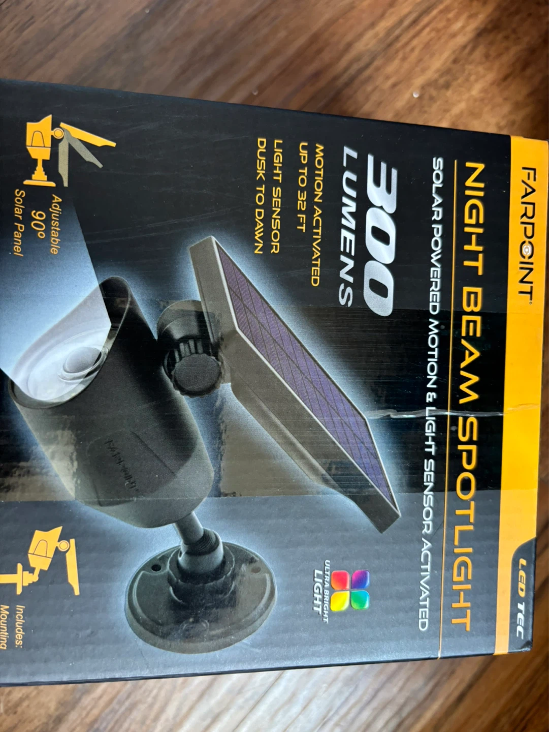 Night Beam Spotlight Solar Powered& Light Sensor Activated - photo 3
