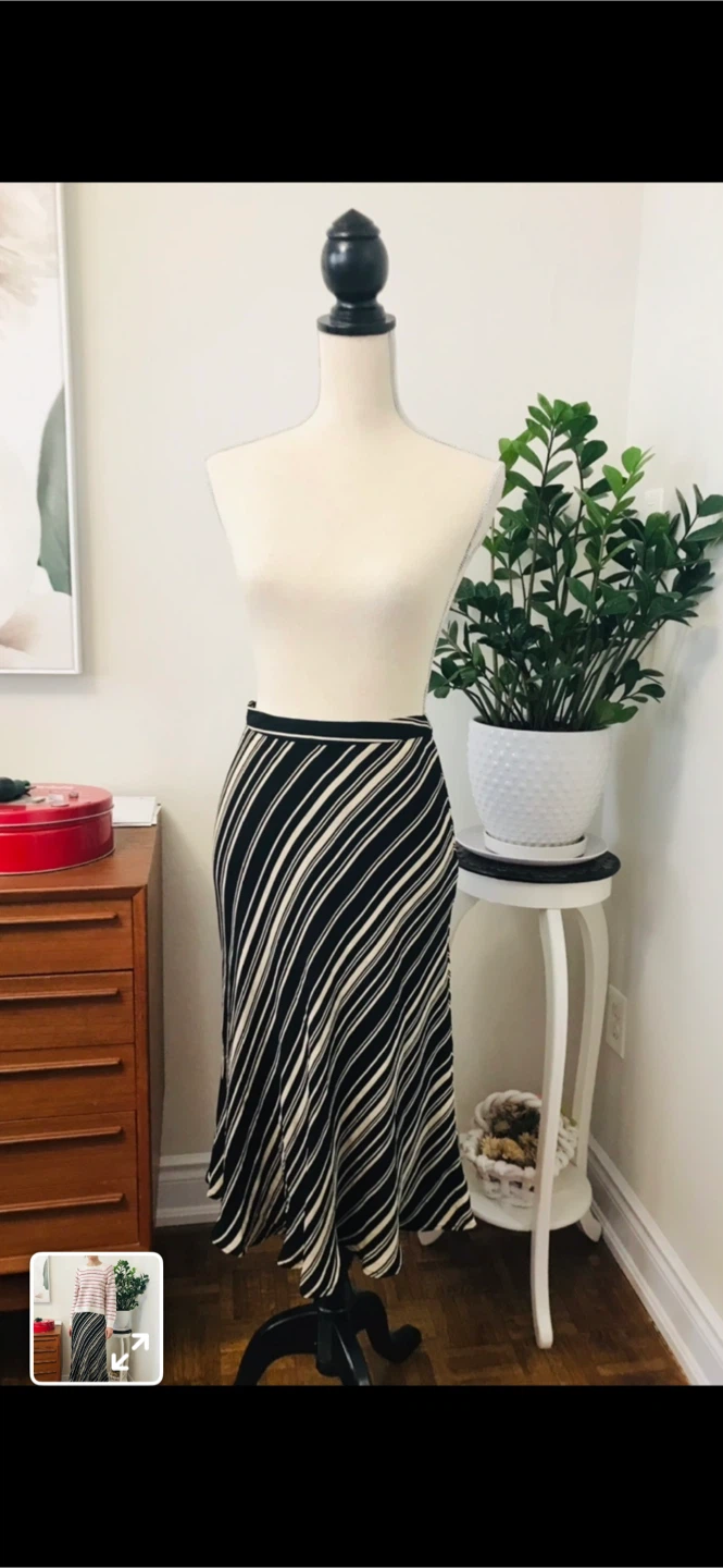 Kate Hill Petite Striped Midi Skirt - photo 4