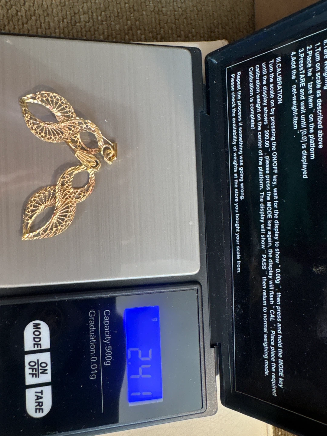 14k Gold Filigree earrings