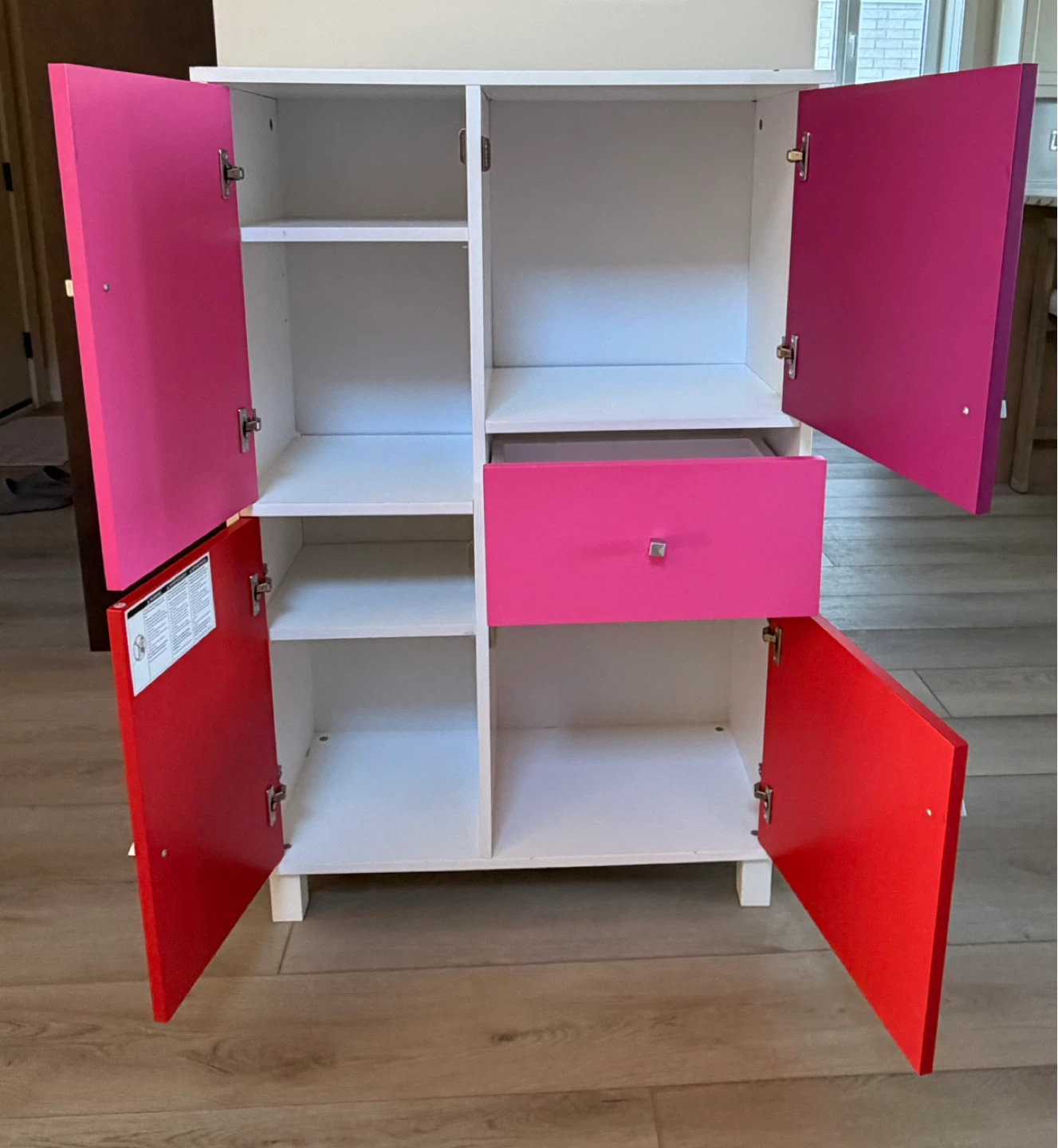 Kids Storage Cabinet - Pink, Purple & Red - photo 2