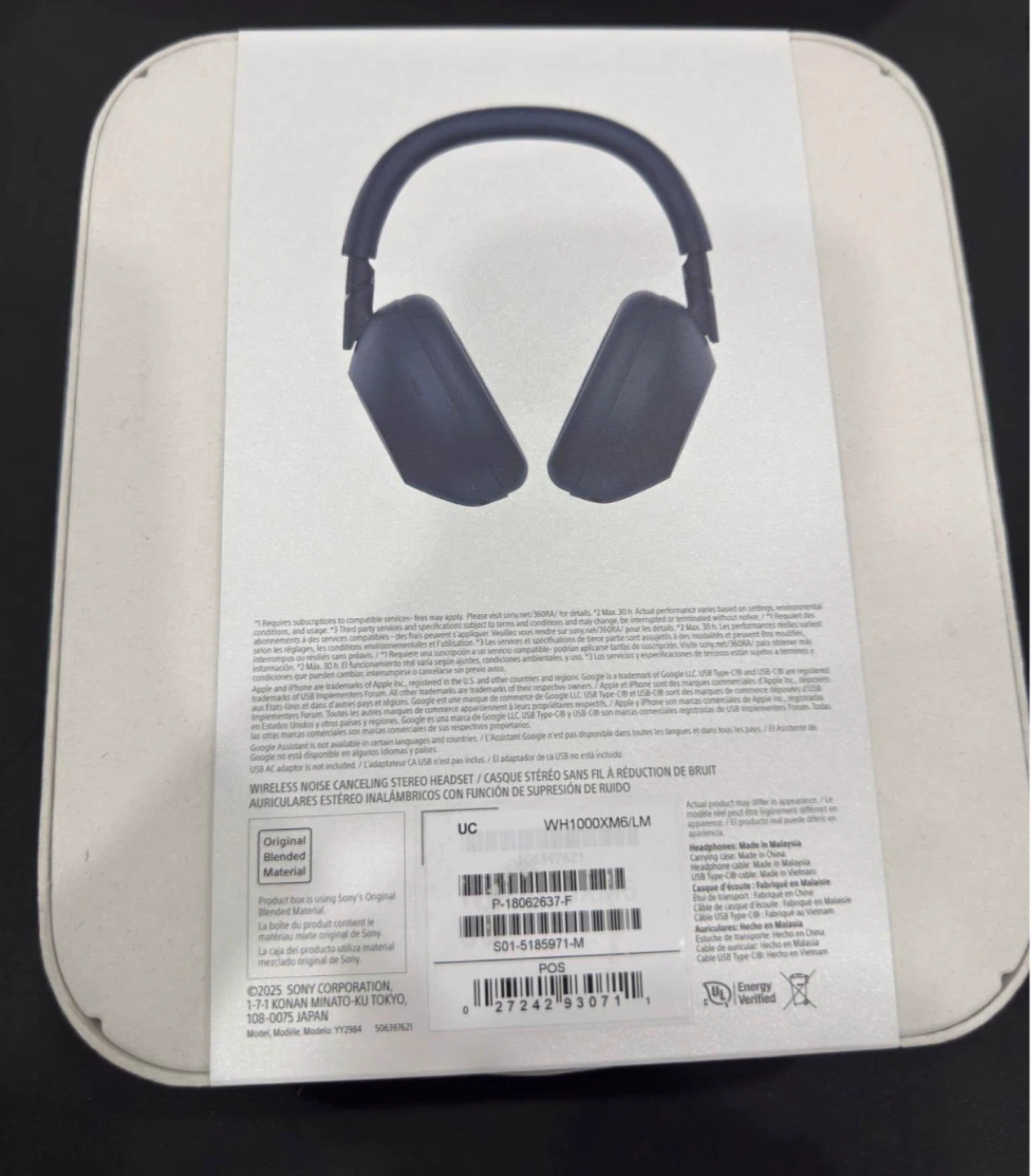 Sony WH-1000XM6 Headphones, Blue - photo 2