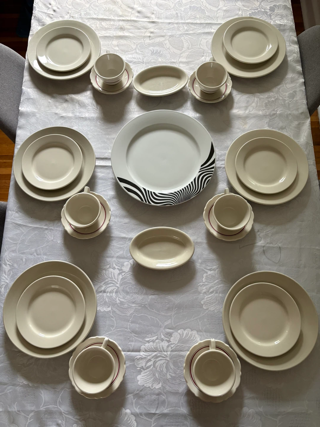 CAC China Dinnerware Set 6 people Serve