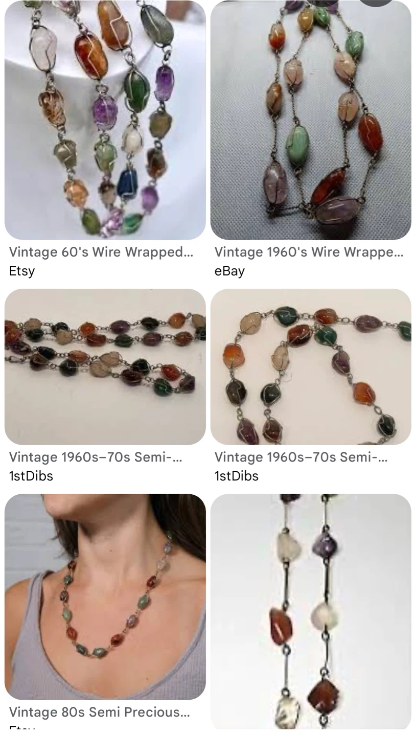 Vintage 1960s-70s Semi-Precious Stone Necklace - photo 3