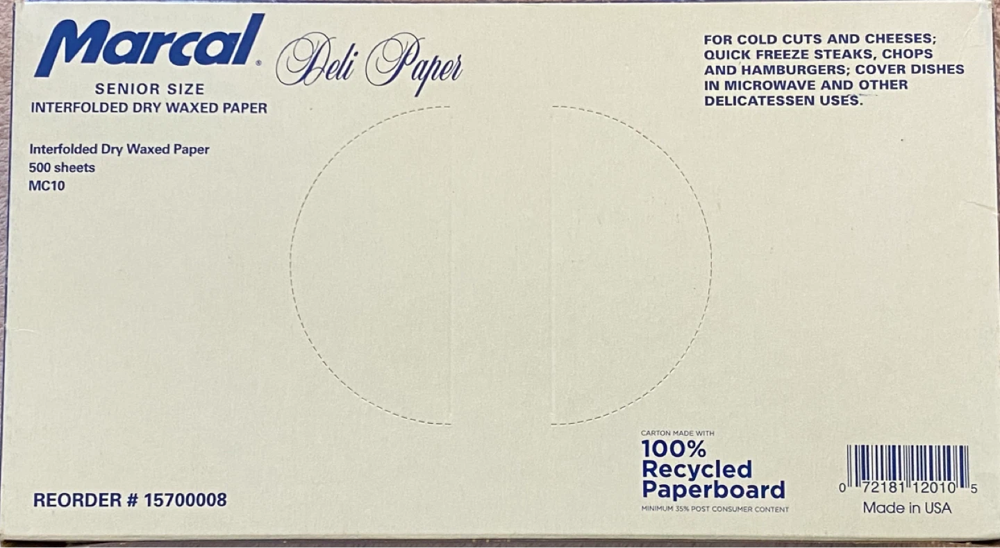 Marcal Senior Size Interfolded Dry Waxed Deli Paper - 500 Sheets - photo 2