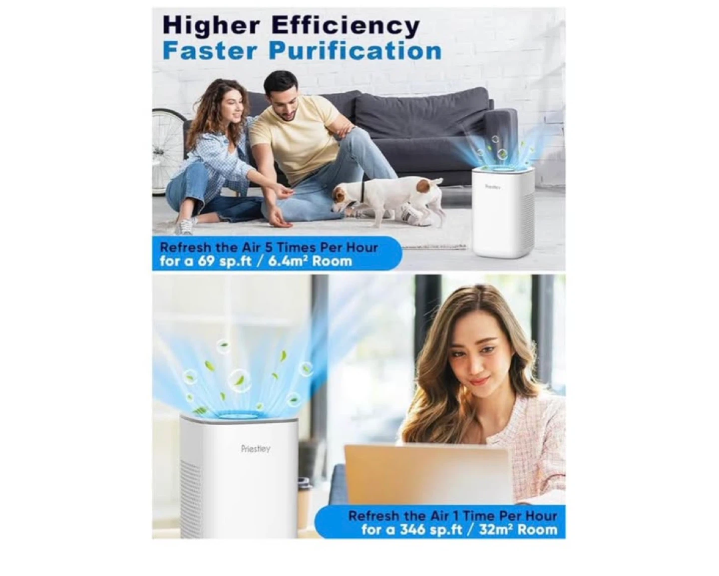 Priestley small air purifier 3 in 1 Hepa P066 oil diffuser - photo 2