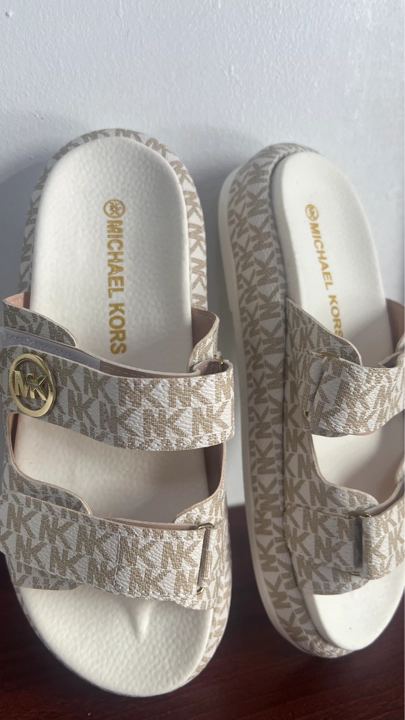 Michael Kors MK Monogram Slides Sandals Women's Size - photo 2