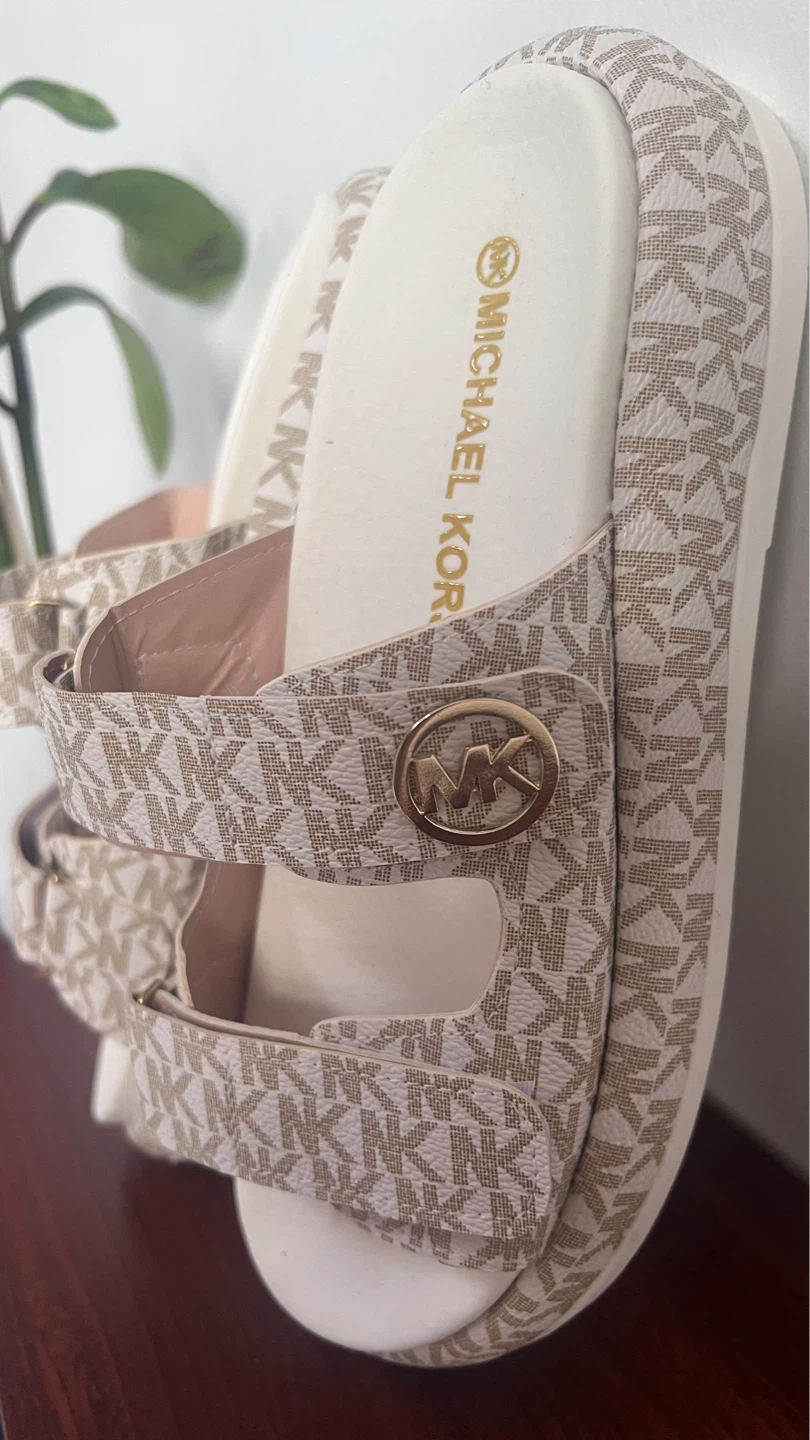 Michael Kors MK Monogram Slides Sandals Women's Size - photo 3