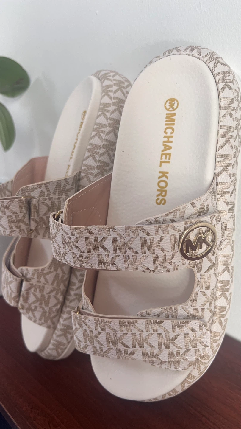 Michael Kors MK Monogram Slides Sandals Women's Size - photo 5