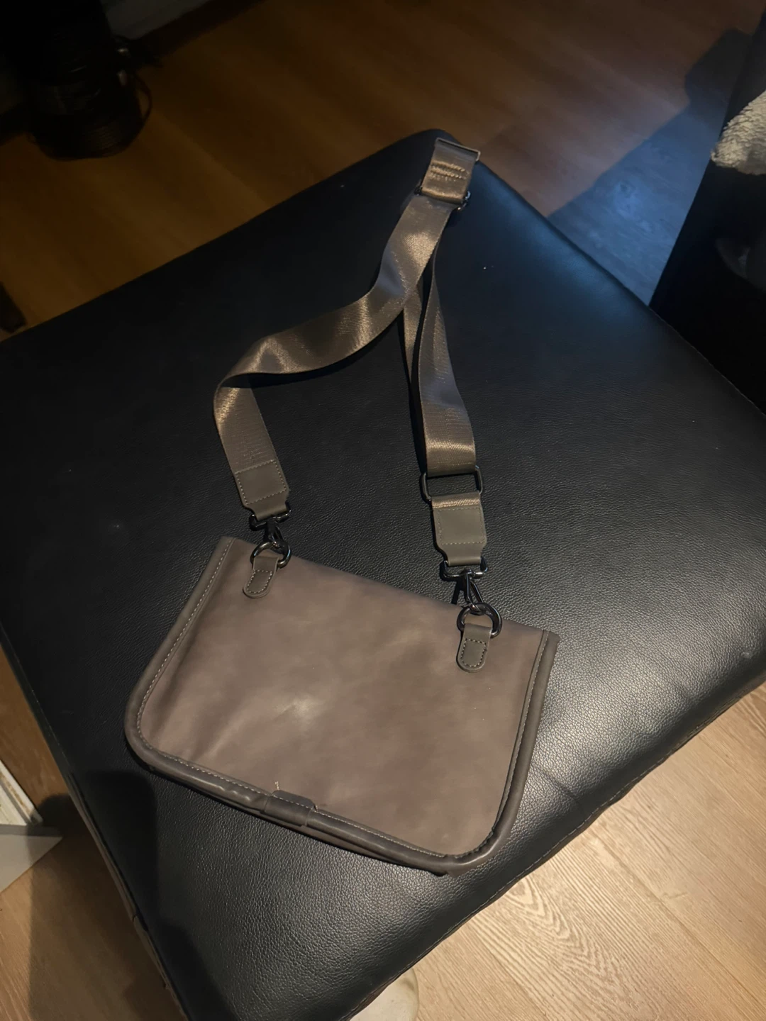 Grey Crossbody Bag with Adjustable Strap - photo 2