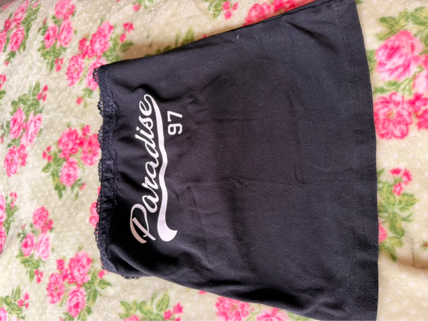 2 Forever 21 shirts one Black Floral Burnout Sheer  Skirt - photo 4