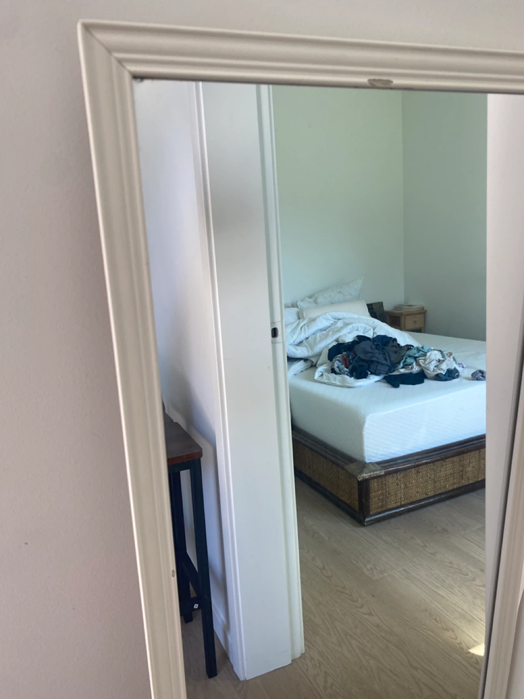 Full Length Mirror with White Frame