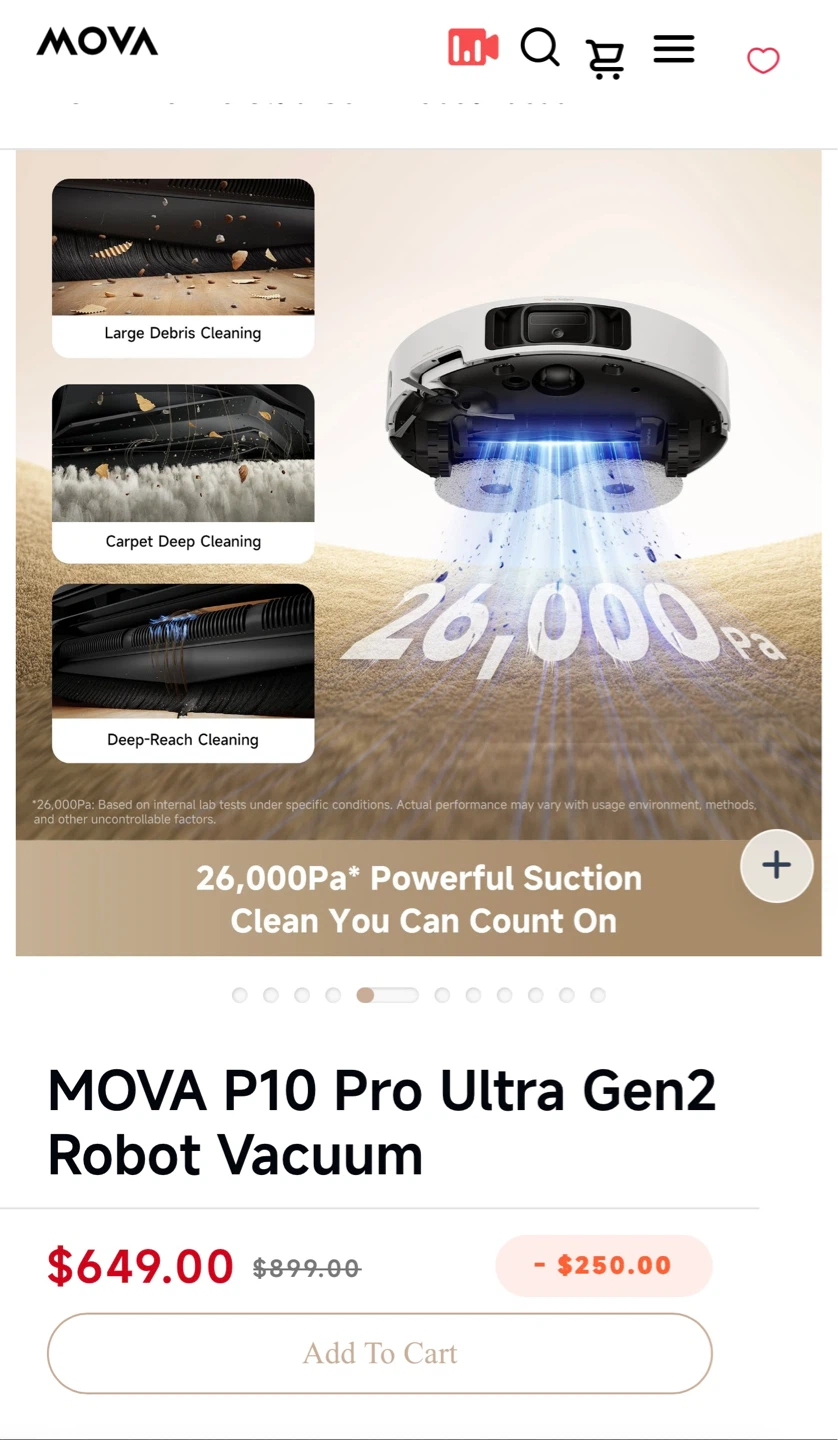MOVA P10 Pro Ultra Gen2 Robot Vacuum - photo 3