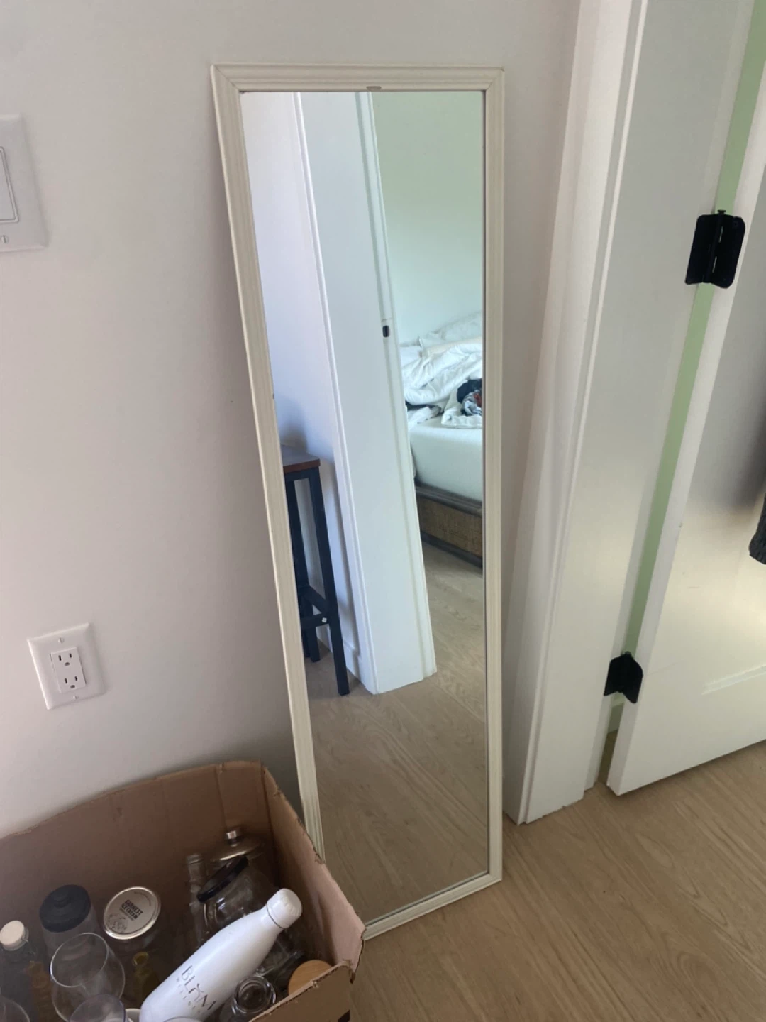 Full Length Mirror with White Frame - photo 2