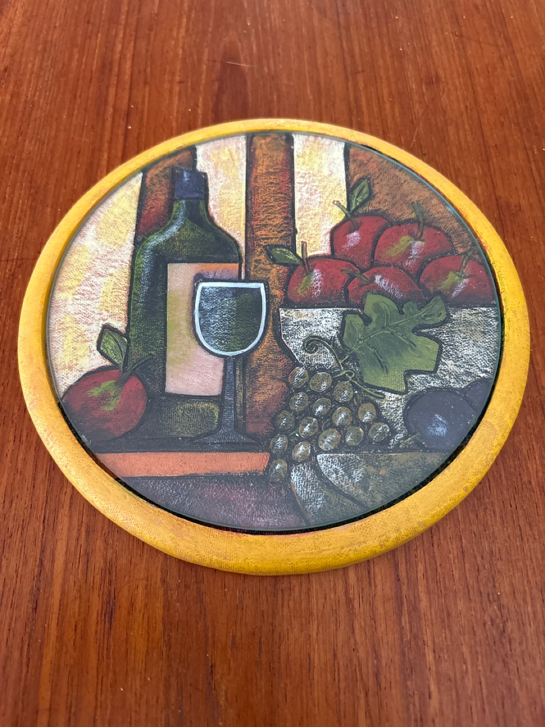 Vintage Wine and Fruit Coaster