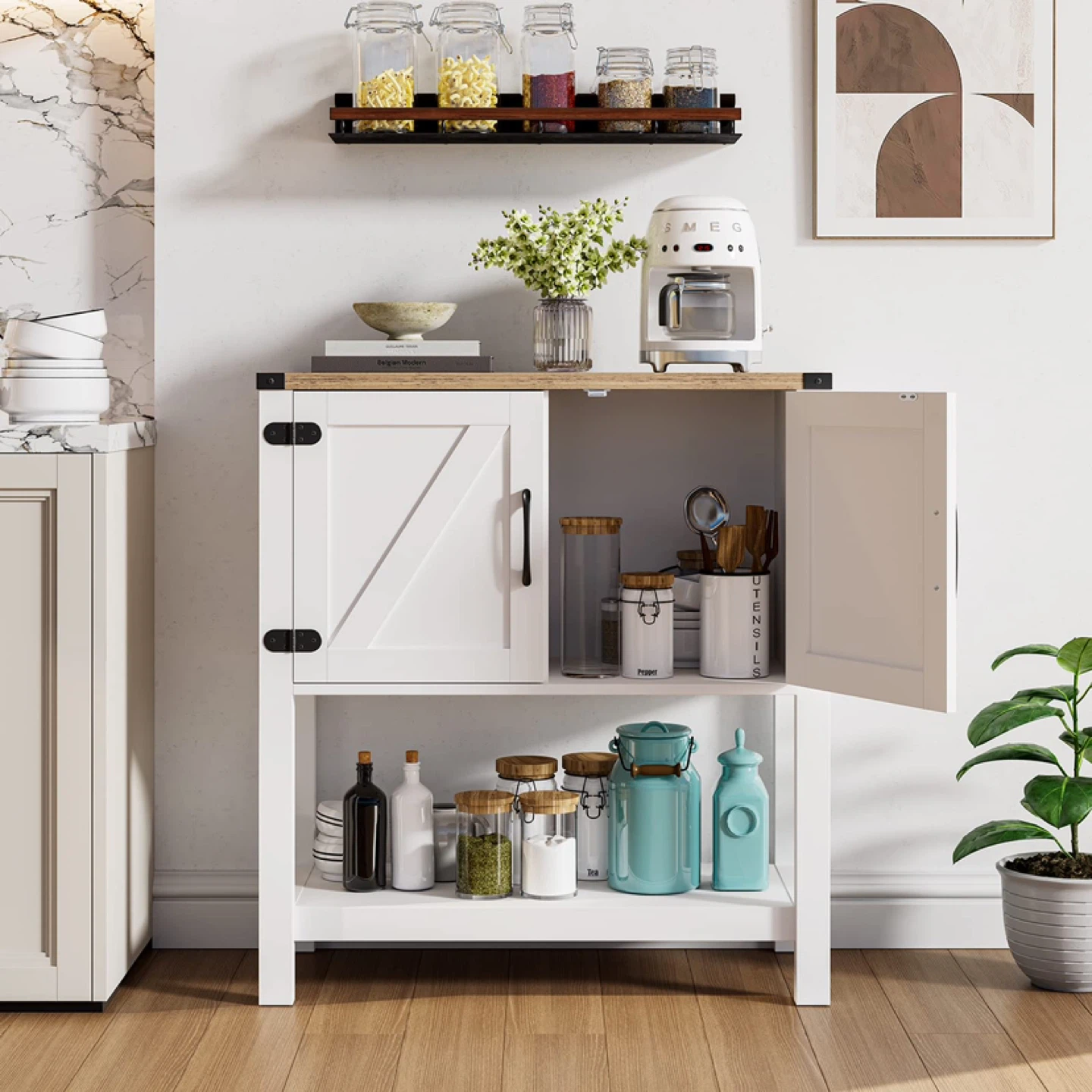 Mufico Console Table Sofa with 2 Storage Cabinets - photo 4