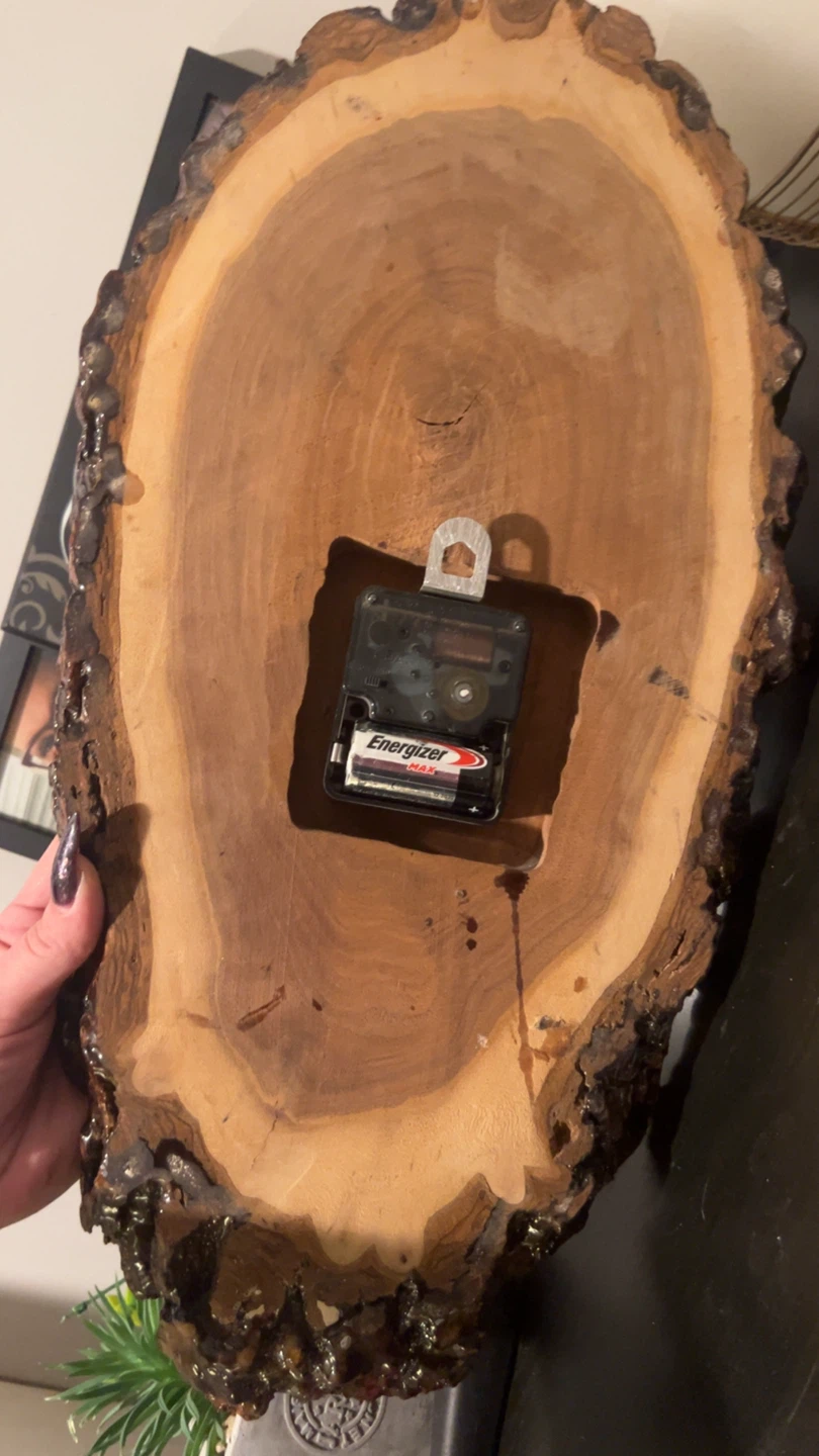 Live Edge Wood Slice Wall Clock - photo 2
