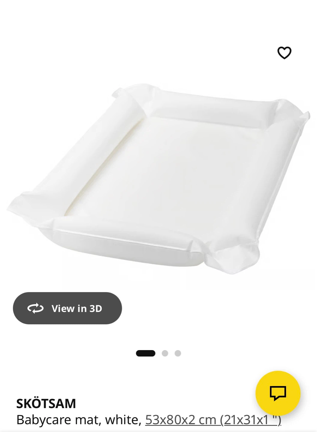 IKEA SKÖTSAM Babycare Mat White - photo 2
