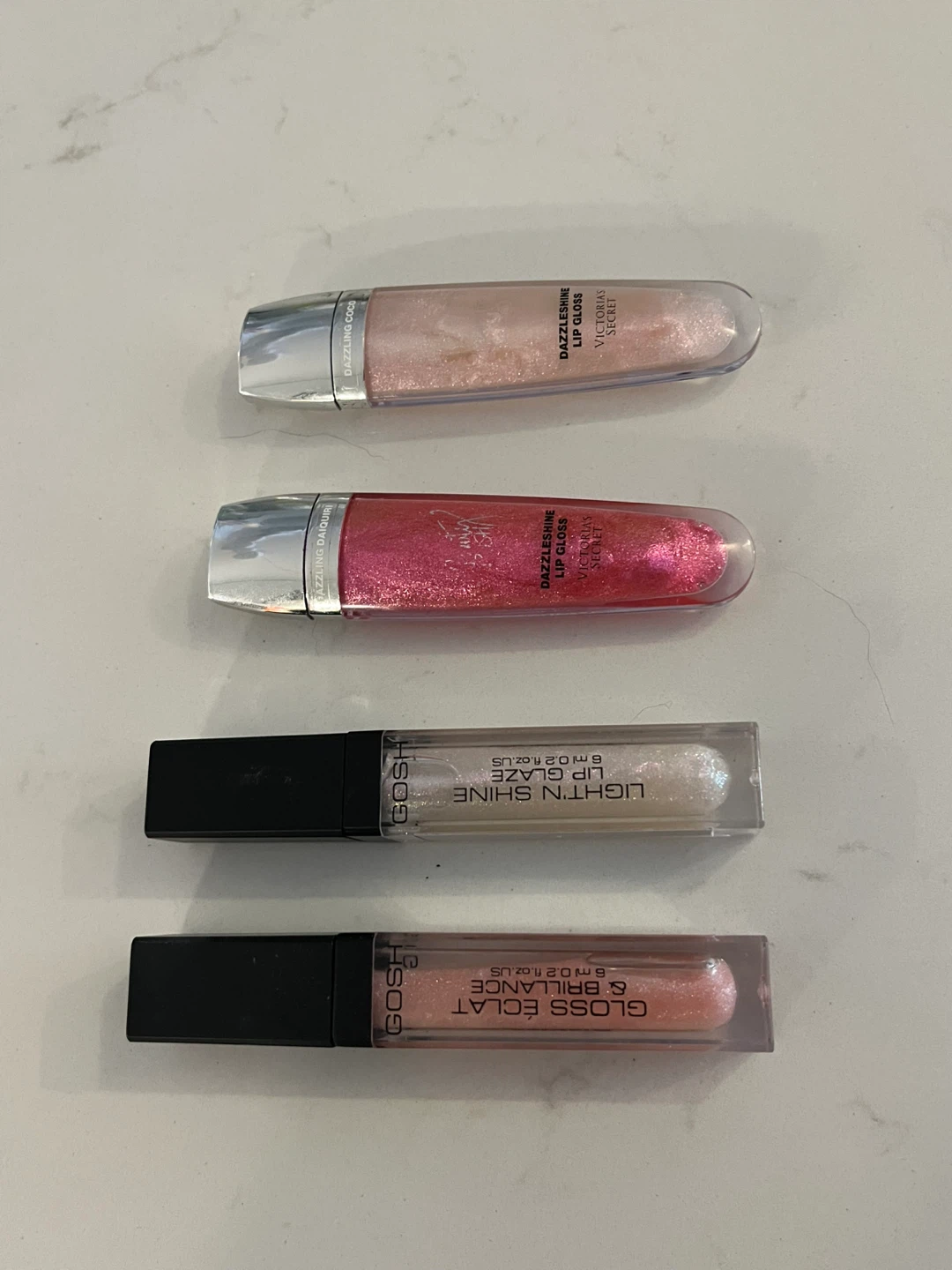 GOSH & Victoria's Secret Lip Gloss Lot (w/mirror)