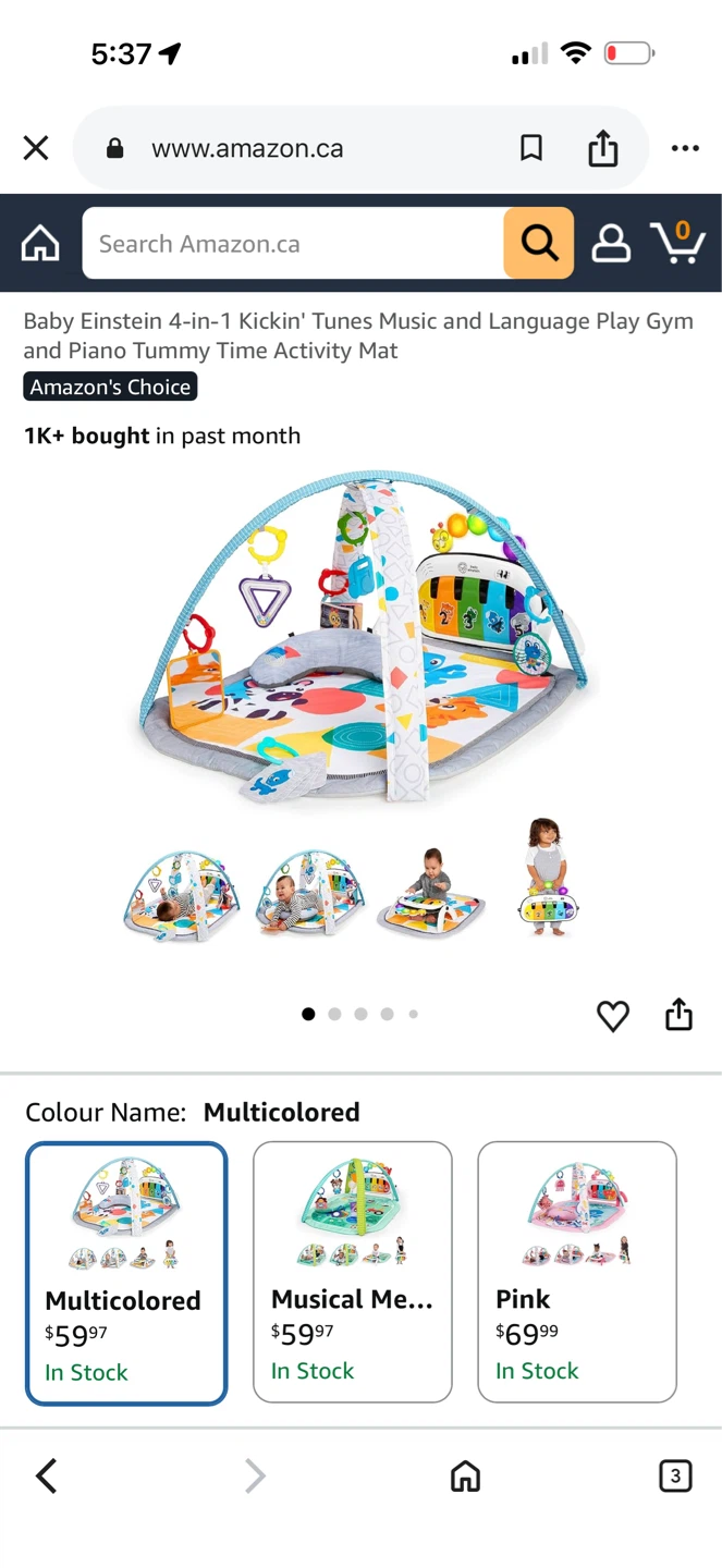Baby Einstein  4-in-1 Kickin' Tunes Music and Language Play Gym
