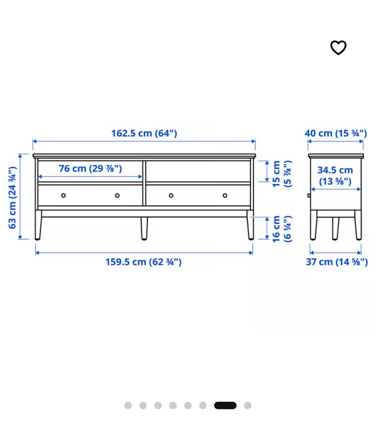 IKEA IDANA White TV Stand - photo 4