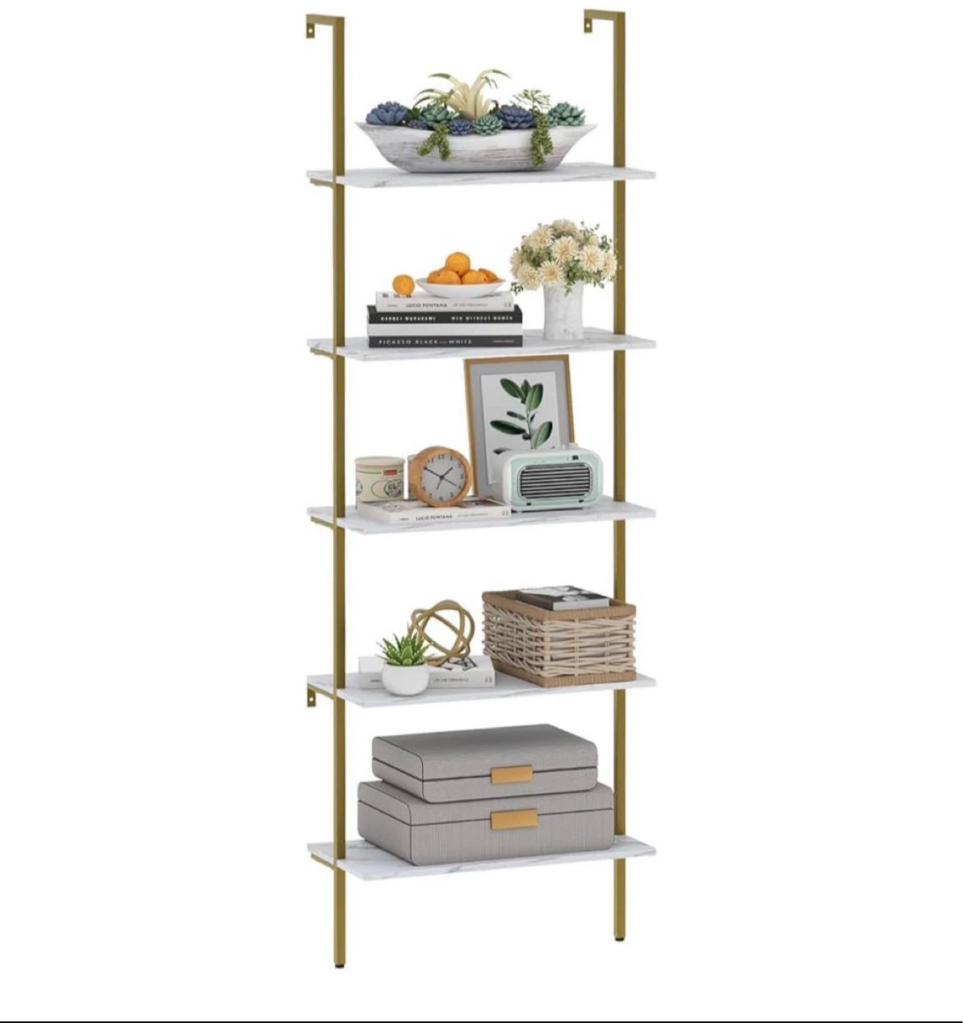 5-Tier Ladder Bookshelf