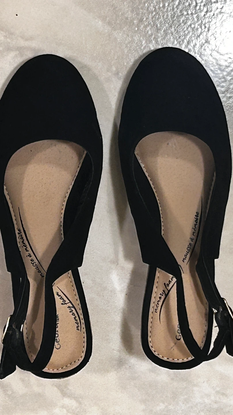 George Women's Black Wedge Heels