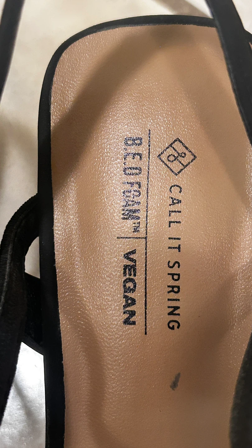 Call It Spring Black Vegan Slingback Heels - photo 2